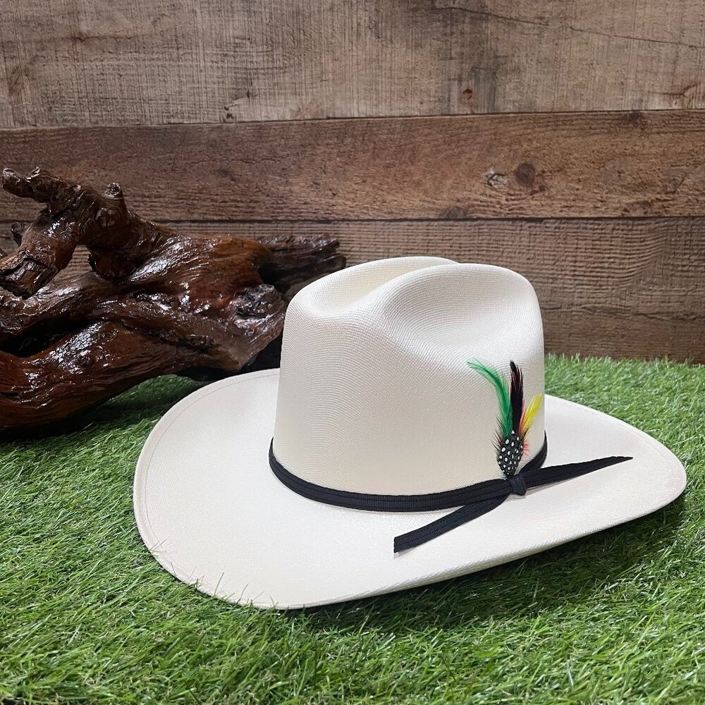 Men's Western Cowboy 100x Carin Style Feather Hat Handmade in Mexico